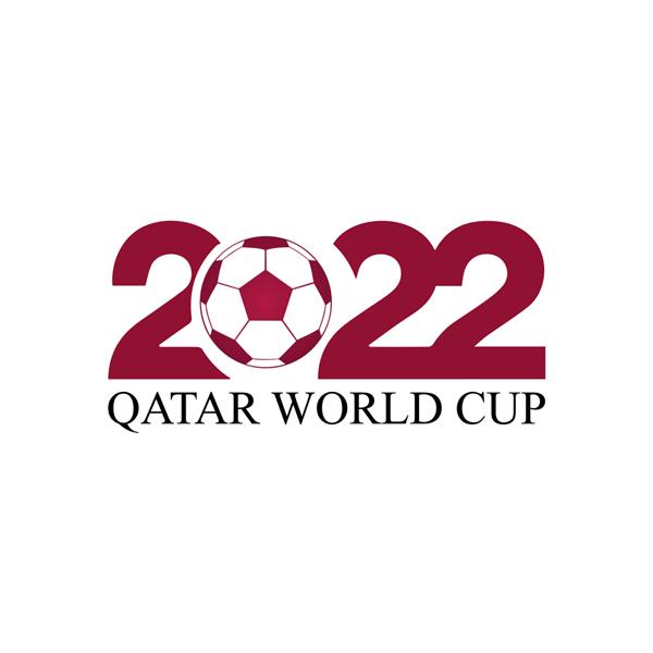 آرم جام جهانی فیفا قطر 2022 وکتور تلطیف شده تصویر جدا شده با فوتبال