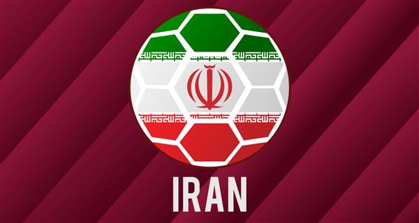 پرچم کشور ایران در توپ فوتبال