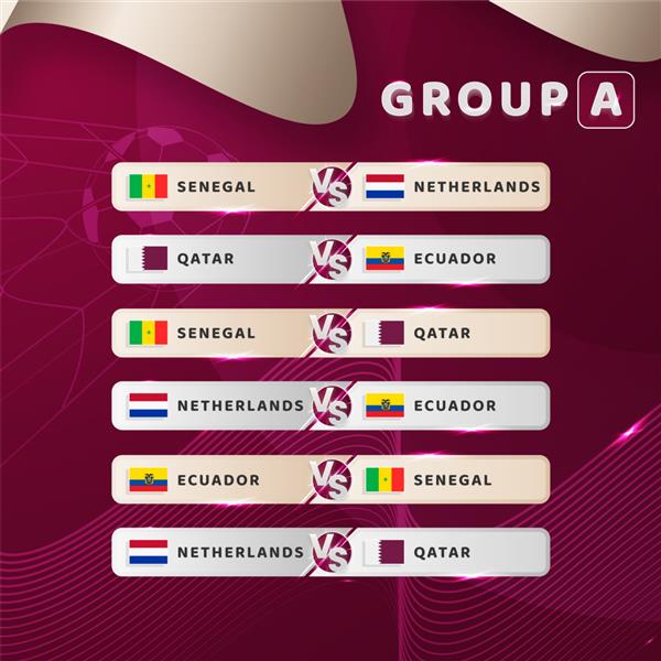 گروه بندی پرچم های جام جهانی فوتبال 2022 قطر و بازی های گروهی روزهای بازی