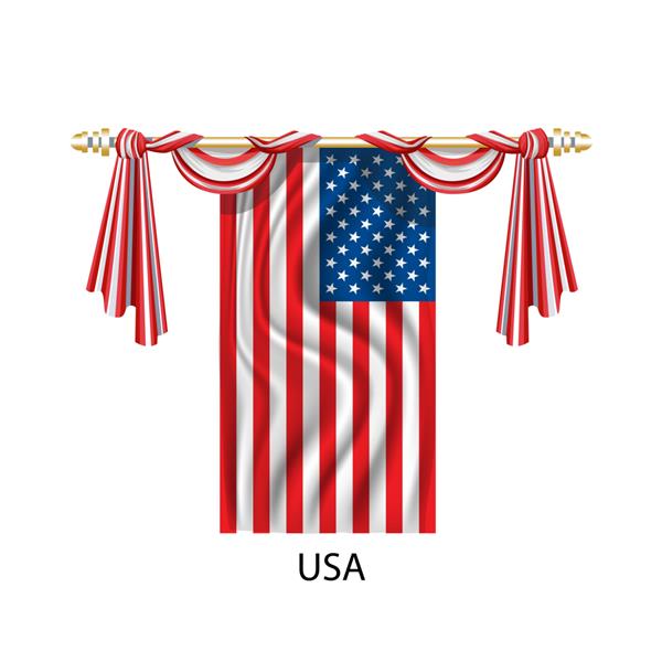 تصویر وکتور پرچم ایالات متحده آمریکا
