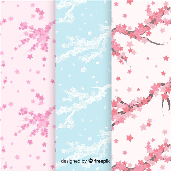 الگوی شاخه های شکوفه گیلاس