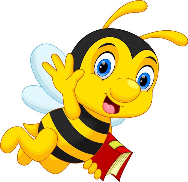 زنبورهای بامزه هنگام حمل کتاب پرواز می کنند