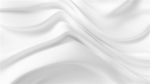 پس زمینه سفید ظریف با پارچه پارچه ای تصویر سه بعدی رندر سه بعدی