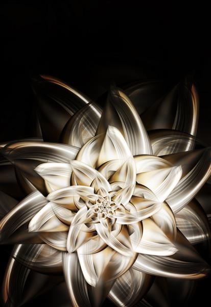 گل فلزی زیبای زنبق در زمینه تیره