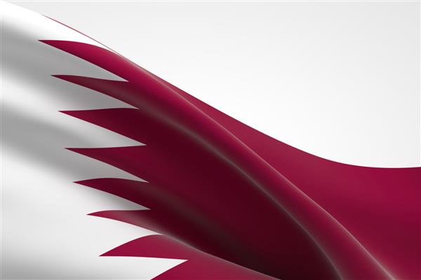 رندر سه بعدی از اهتزاز پرچم قطر