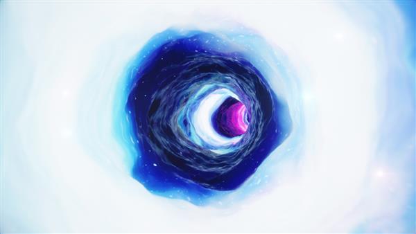 تونل یا کرم چاله تصویر سه بعدی تونلی که می تواند یک جهان را به جهان دیگر متصل کند پیچ و تاب تونل سرعت انتزاعی در فضا کرم چاله یا سیاه چاله صحنه غلبه بر فضای موقت در کیهان