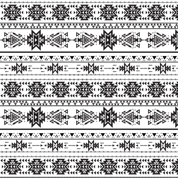 الگوی آزتک الگوی قبیله ای با عناصر هندسی تصویر وکتور