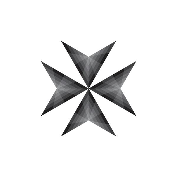 لوگوی چهار پیکان وکتور طراحی لوگوی ستاره