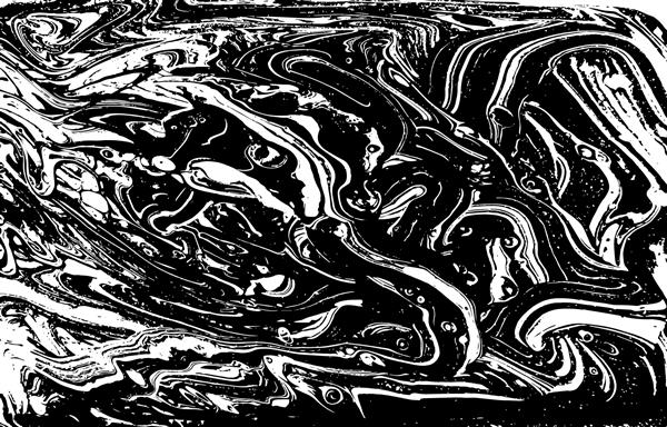 بافت مایع سیاه و سفید تصویر سنگ مرمر طراحی شده با دست پس زمینه وکتور انتزاعی الگوی سنگ مرمر تک رنگ