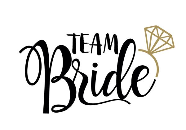 عروس تیمی با الماس طلایی برای تی شرت تزیین عروسی متن وکتور
