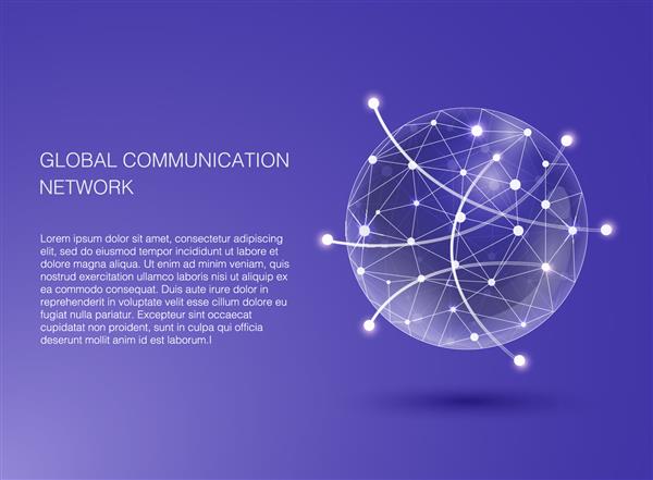 شبکه ارتباطی جهانی اینفوگرافیک طراحی مسطح برای وب سایت ها سیستم ها و فناوری های ارتباطی