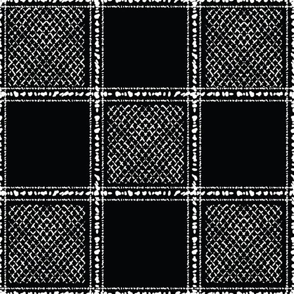سیاه و سفید پنجره با دست کشیده شده را بررسی کنید پس زمینه شبکه برای پارچه مد و تمام چاپ الگوی بدون درز وکتور