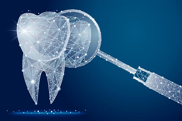 دندان سالم کلینیک دندانپزشکی به شکل ستاره و فضا