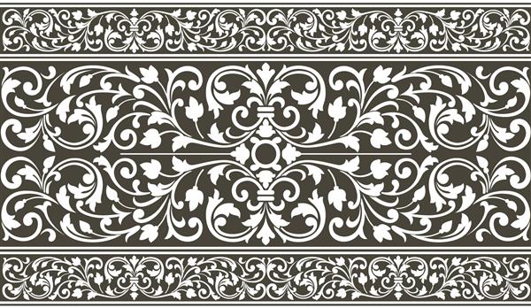 زیور آلات وکتور شرقی برای تزیین قاب و حاشیه سیاه و سفید و یکنواخت استفاده می شود محتوای مفید برای چاپ و برای طراحان