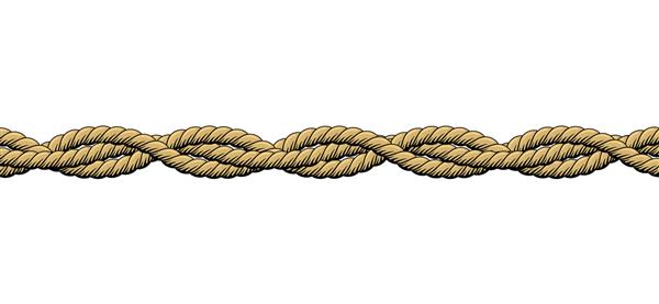 طناب های پیچ خورده طناب های بافته شده در زمینه سفید تصویر وکتور جدا شده