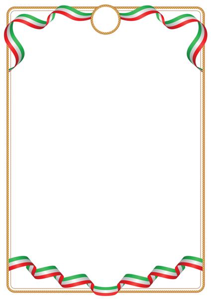 قاب و حاشیه روبان با رنگ های پرچم ایران المان های قالب برای گواهینامه و مدرک تحصیلی شما
