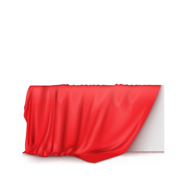 شیئی که با پارچه ابریشمی قرمز پوشیده شده است تصویر وکتور