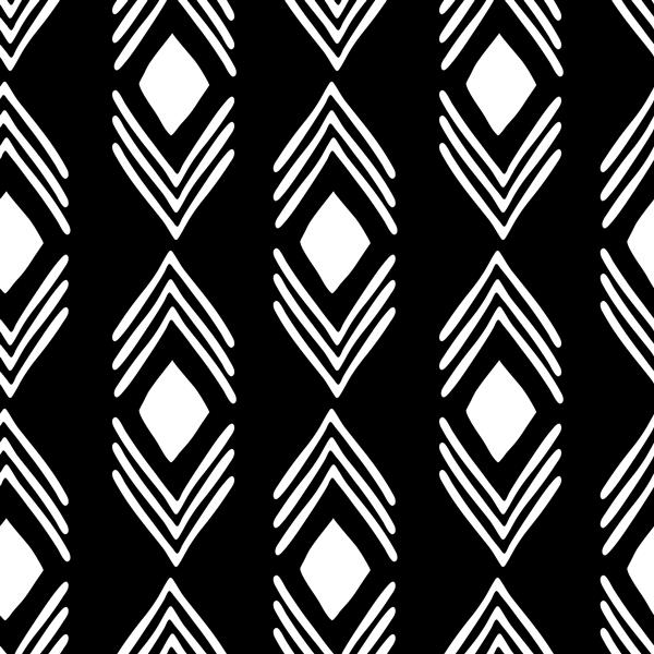 الگوی بدون درز آفریقایی با نمادهای بوگولانفینی کاغذ دیواری قومی برای طراحی جلد