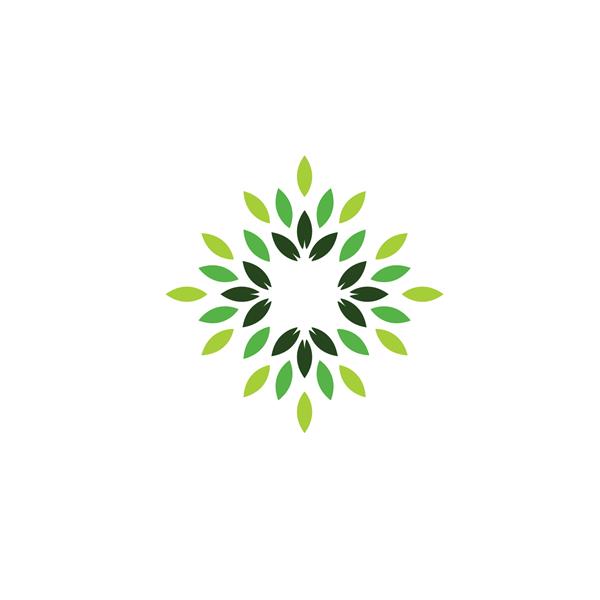 لوگو برگ طبیعت سبز لوگوی محیطی طرح‌های الگوی لوگوی محیط زیست