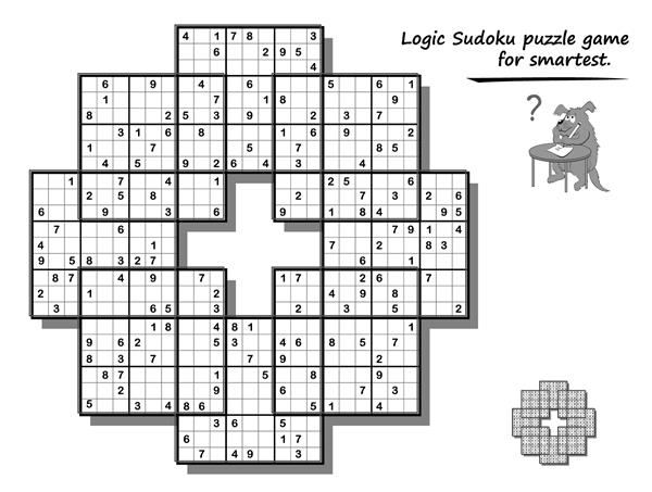 بازی سودوکو منطقی برای کودکان و بزرگسالان پازل اندازه بزرگ با 8 مربع سطح دشوار صفحه قابل چاپ کتاب بازی فکری توسعه مهارت های شمارش تست هوش تصویر وکتور سیاه و سفید
