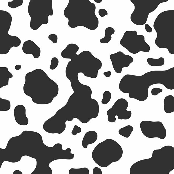 بافت پوست گاو الگوی بدون درز تکراری نقطه سیاه و سفید لکه سگ دالماسی با چاپ حیوانی بردار