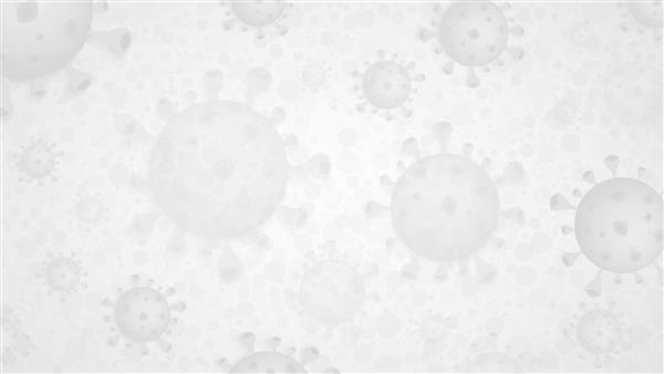 زمینه پزشکی خاکستری روشن با سلول ویروس کرونا بیماری عفونت کووید 19 الگوی وکتور کرونا