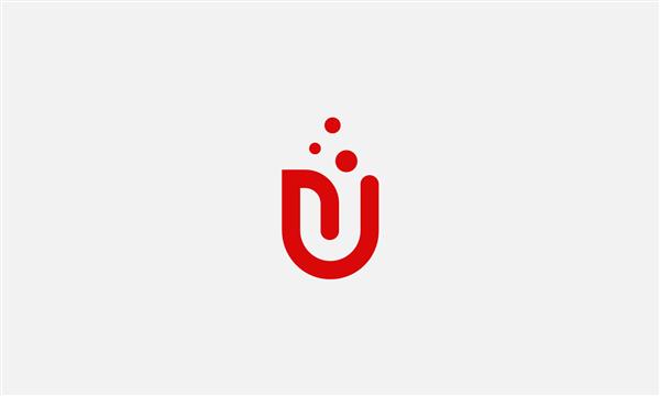 طراحی لوگو با حرف U انتزاعی الگوی طراحی نماد خلاقانه و کمینه نماد الفبای گرافیکی برای هویت تجاری شرکت