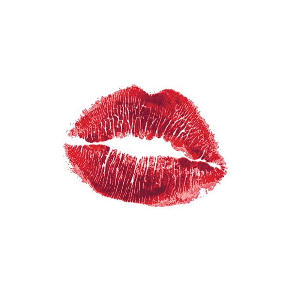 بوسه واقع گرایانه زیبای لب های قرمز جدا شده در پس زمینه سفید علامت وکتور رژ لب
