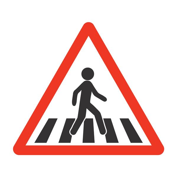 نماد عابر پیاده تصویر وکتور آیکون عابر پیاده صاف جدا شده در پس زمینه سفید