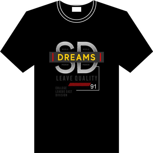 SD DREAM LEAVE QUALITY BEST TYPOGRAPHY VECTOR GRAFIC THE NEW APPAREL CREATIVE ART T-SHIRT WAR