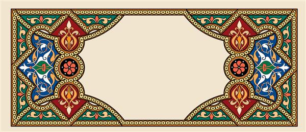 قاب گل عربی طراحی سنتی اسلامی عنصر تزئین مسجد