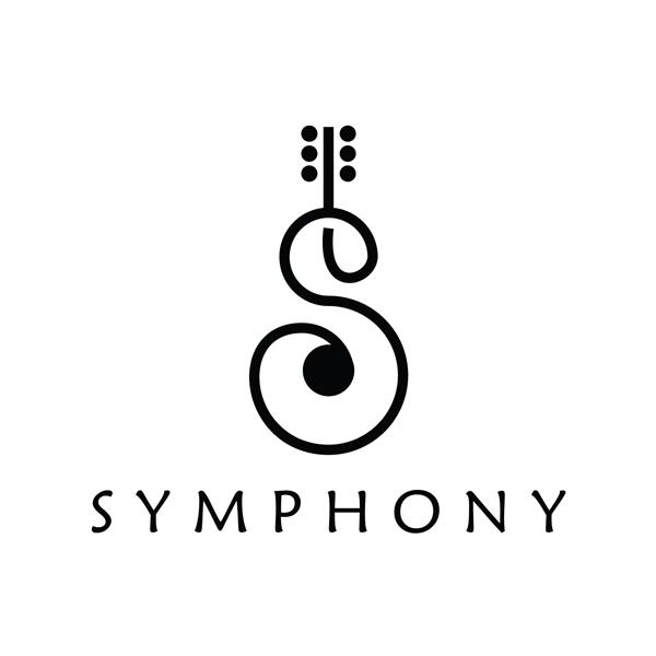 تصویر حرف S بخوان یک آهنگ صدا ساز گیتار موسیقی سمفونی لوگو طراحی وکتور علامت