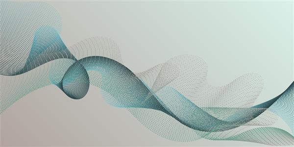 خطوط منحنی پس زمینه تقاطع اشکال منحنی ها را با حداقل پس زمینه بنر سه بعدی یا بروشور ترکیب کنید خطوط فر سیال طرح بافت موجدار گرافیک وکتور معاصر با امواج خمیده