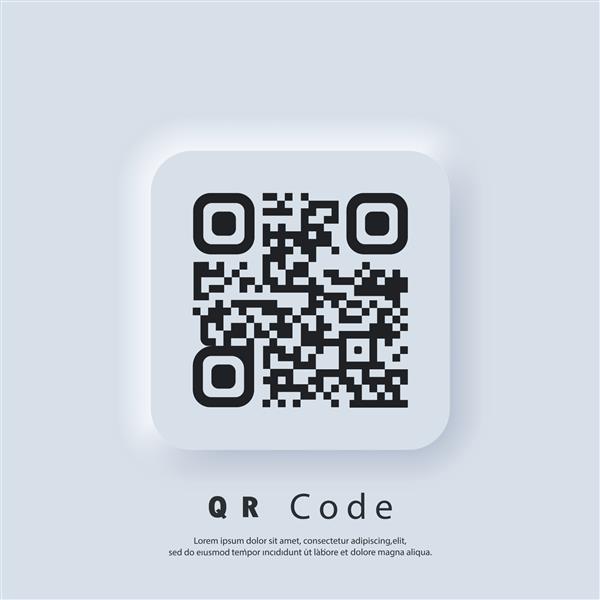 اسکنر QR کد QR برای گوشی های هوشمند کتیبه اسکن من با نماد تلفن هوشمند برای مفهوم پرداخت دیجیتال وکتور EPS 10 Neumorphic UI UX