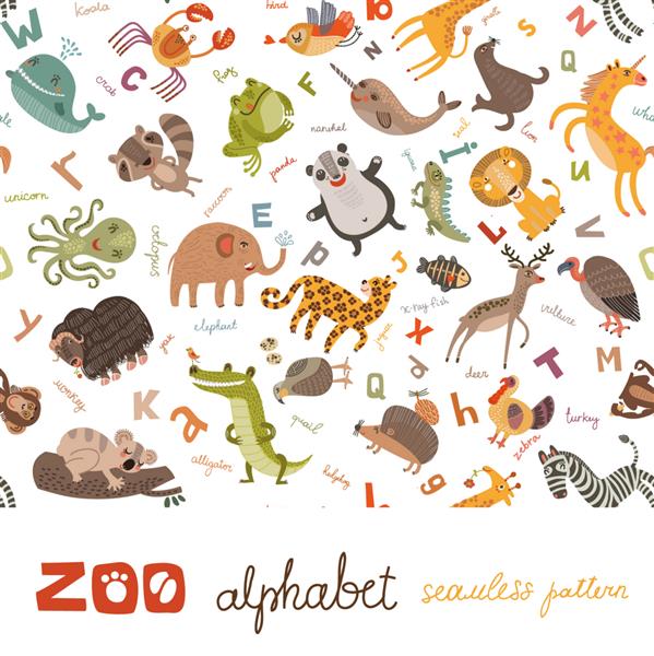 باغ وحش ABC الگوی بدون درز