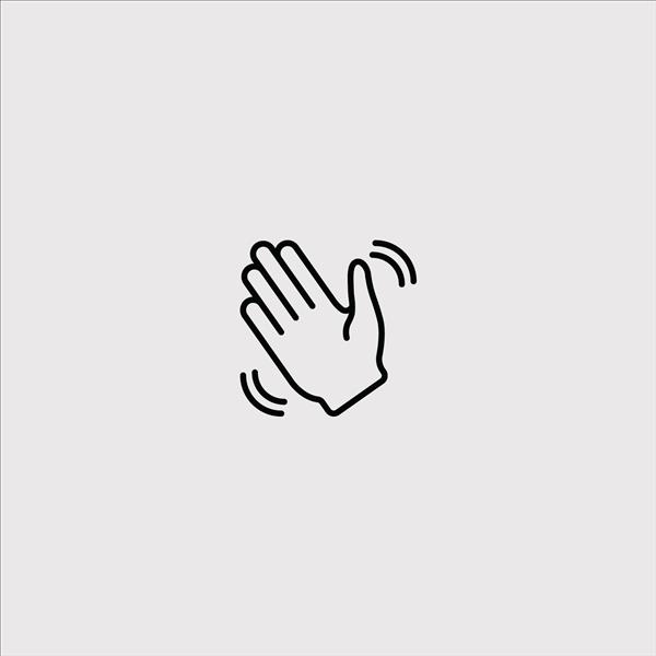 آیکون دست تکان دادن نماد وکتور خط قابل ویرایش علامت سبک خطی برای استفاده از طراحی وب و اپلیکیشن های موبایل آرم تصویر نماد گرافیک وکتور پیکسل - وکتور