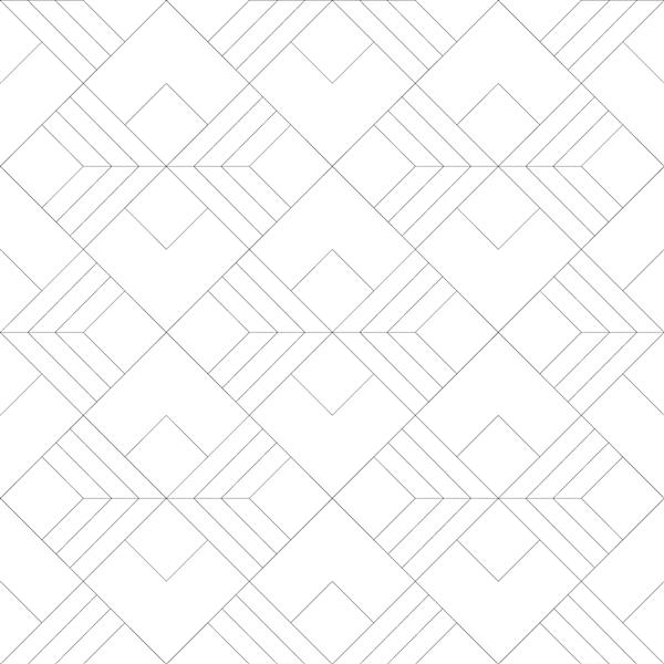 انتزاع مربع هندسی و الگوی خط مثلث در سیاه و سفید