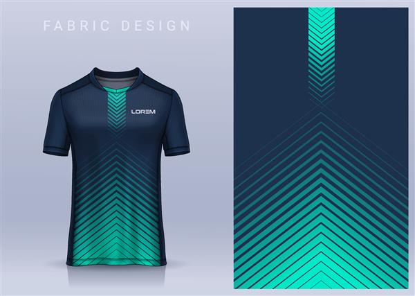 طرح پارچه برای تی شرت ورزشی ماکت پیراهن فوتبال برای باشگاه فوتبال نمای جلو یکنواخت