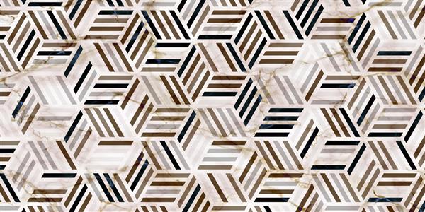 الگوی بدون درز هندسی انتزاعی با شکل چند ضلعی طرح زمینه لوکس بافت مرمر برای فرش فرش کاغذ دیواری لباس بسته بندی باتیک پارچه تصویر وکتور Eps 10