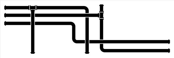 نماد لوله نماد اتصال لوله آب گاز خط لوله نفت تصویر وکتور هنری کار لوله کشی