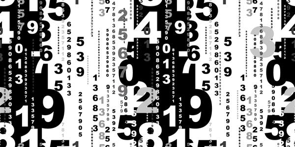 اعداد در پس زمینه سیاه و سفید با الگوی بدون درز