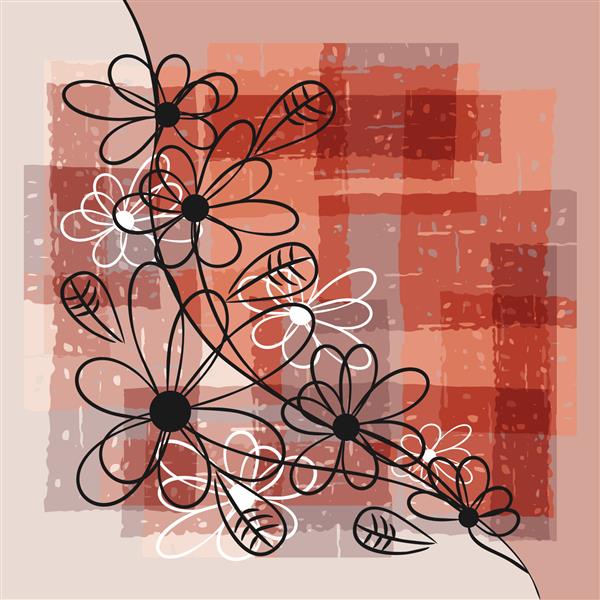 الگوی گل برای چاپ روسری و پارچه طرح روسری ابریشمی پس زمینه وکتور