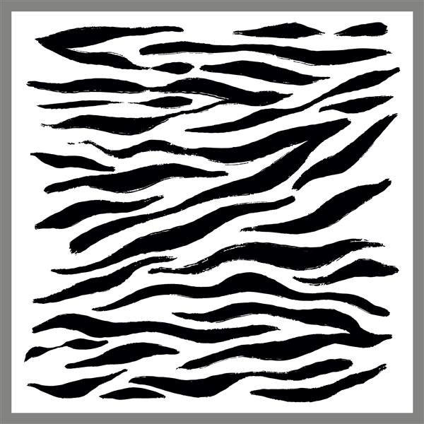 تصویر وکتور بافت سیاه و سفید با دست کشیده شده توسط گورخر