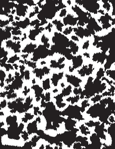 الگوی بدون درز گوساله حیوانات چاپ انتزاعی در سیاه و طلایی - وکتور