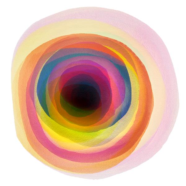 سبک شیب رنگ آبرنگ حباب های انتزاعی مجموعه ای زنده