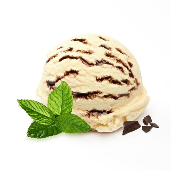 بستنی وانیلی با شکلات و نعنا