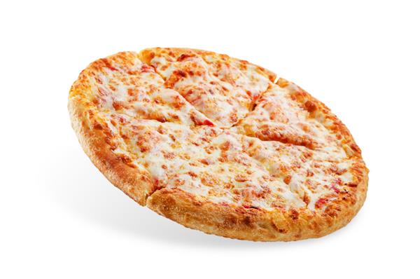 پیتزا با پنیر و سس گوجه فرنگی جدا شده تونینگ تمرکز انتخابی