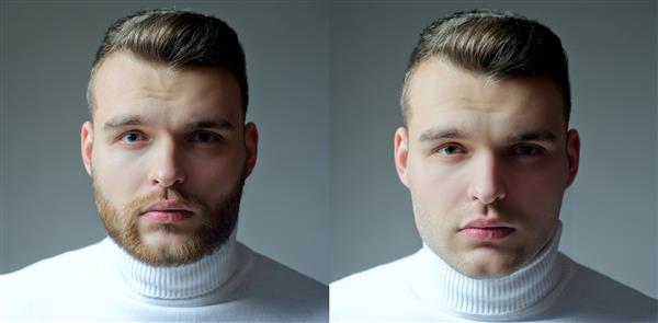 ست مرد ریش آرایشگر مدل مو برای مردان خوش تیپ ست آرایشگاه بعد یا قبل از تراشیدن