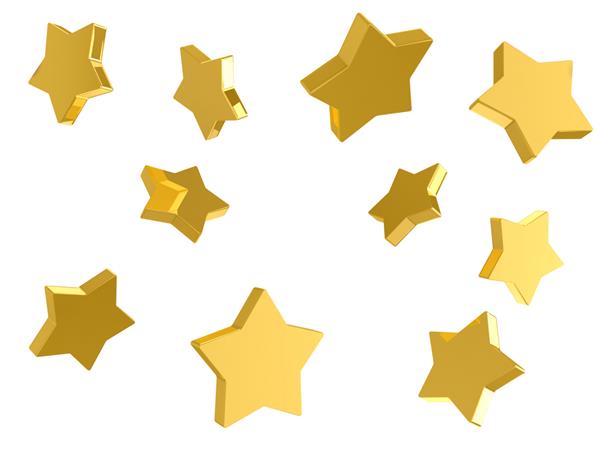 پس زمینه ستاره های طلایی سه بعدی