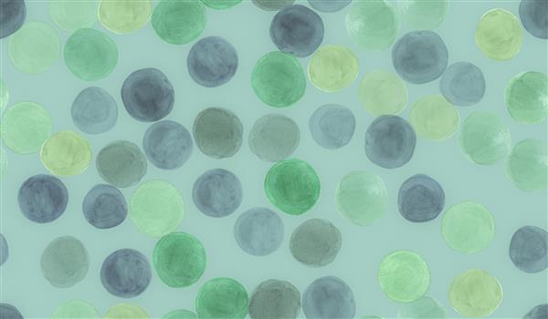 بافت دایره بدون درز تصویر اکالیپتوس آبرنگ طراحی فرش طبیعت پاستلی کانفتی لکه های تصادفی چاپ پولکا سبز الگوی دایره سبز طرح پارچه برگ قالب دایره